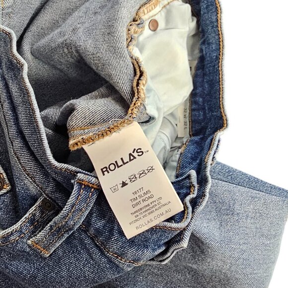 Revolve Rolla's Mens Tim Slims Jeans Size 32 in Dirt Road Slim Fit Denim - Picture 8 of 9